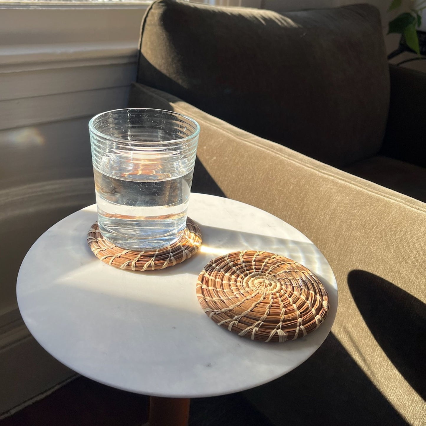 Pine Needle Coasters Set of 4