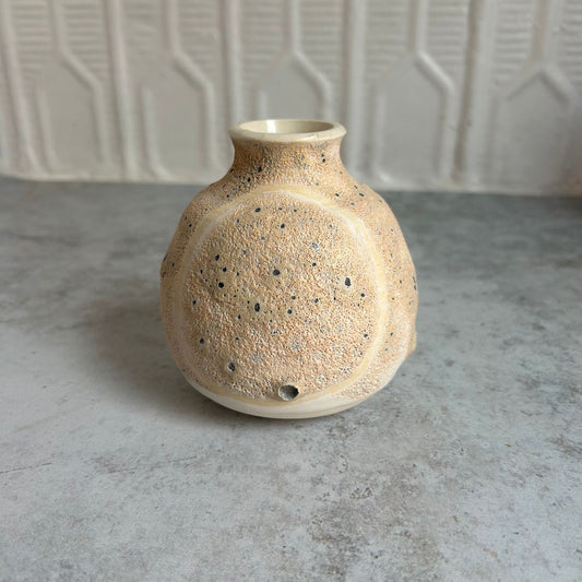 White Crater Vase by Venessa Rosely