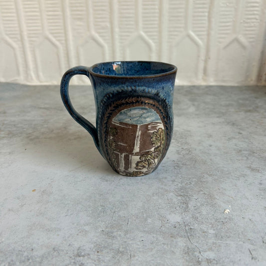 Waterfall & Bird Ceramic Mug by Danielle Payette