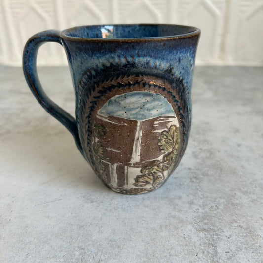 Waterfall & Bird Ceramic Mug by Danielle Payette