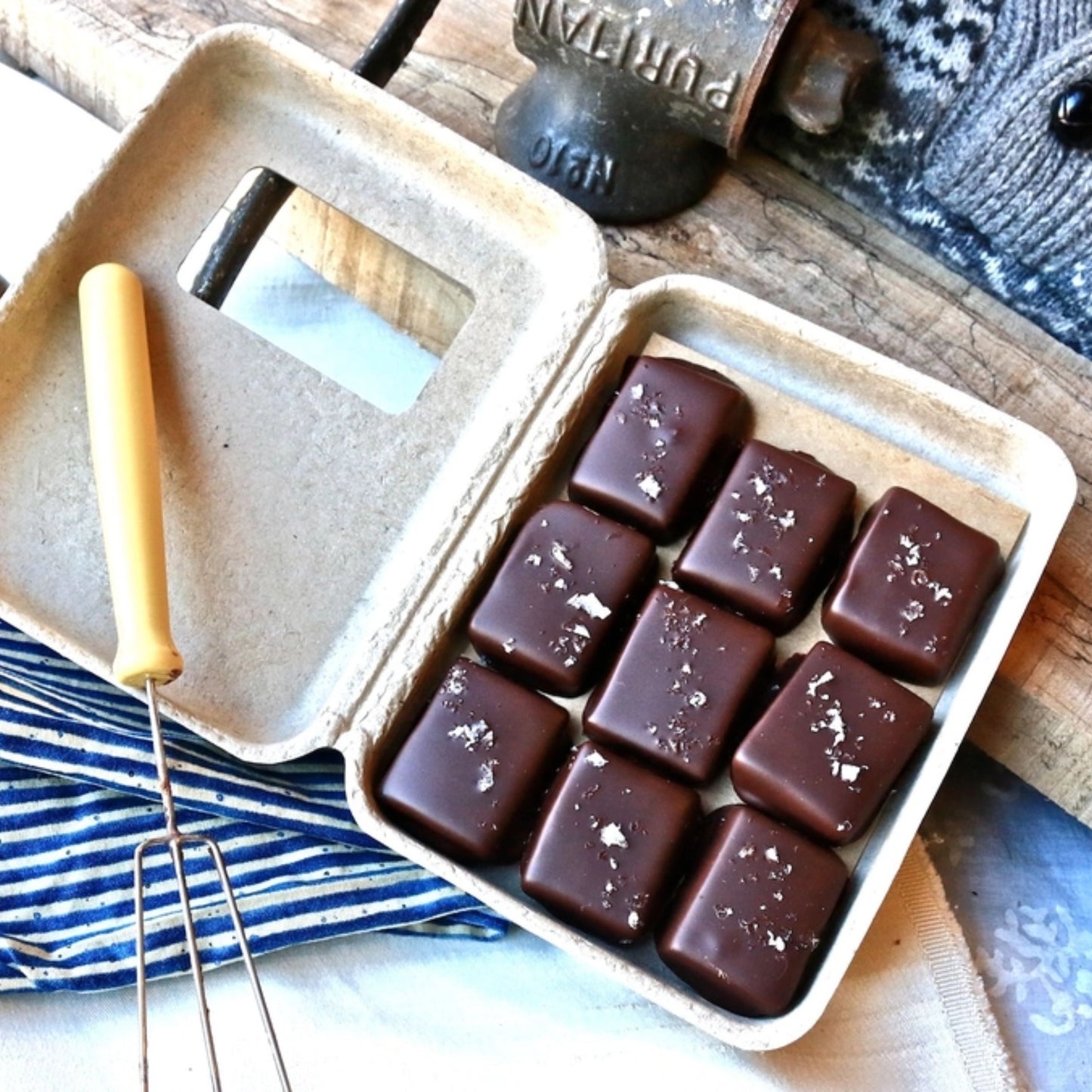 Dark Chocolate Salted Caramels
