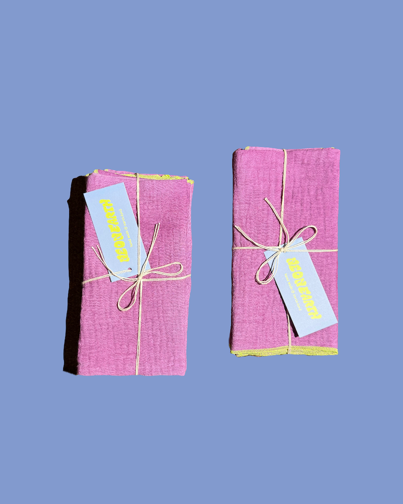 Neon Earth Botanically Dyed Muslin Napkin Set