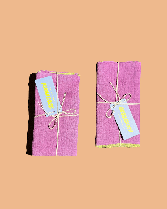 Neon Earth Botanically Dyed Muslin Napkin Set