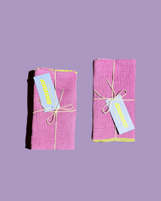 Neon Earth Botanically Dyed Muslin Napkin Set