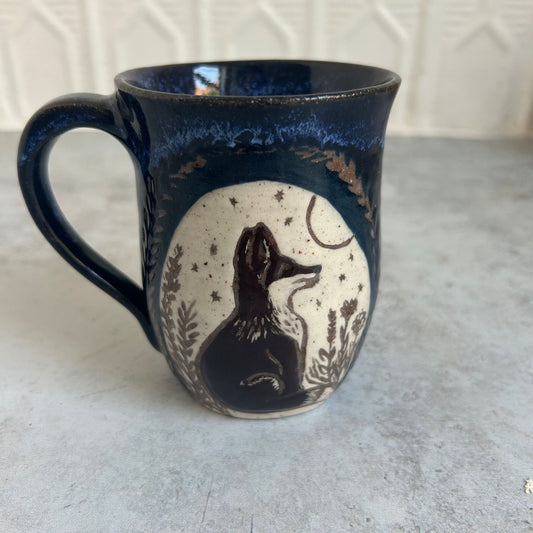 Waterfall & Fox Ceramic Mug by Danielle Payette