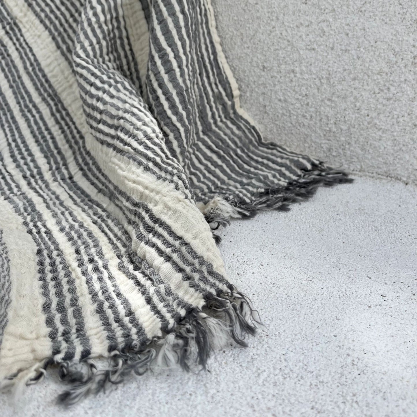 Stripe Muslin Throw