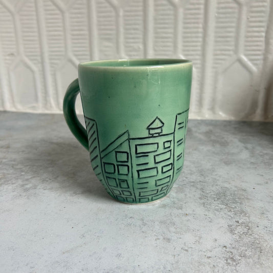 House Skyline Mug by Tori Fullard