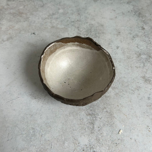 Small Ceramic Lava Rock Texture Bowl by Rebeccah Pailes-Friedman