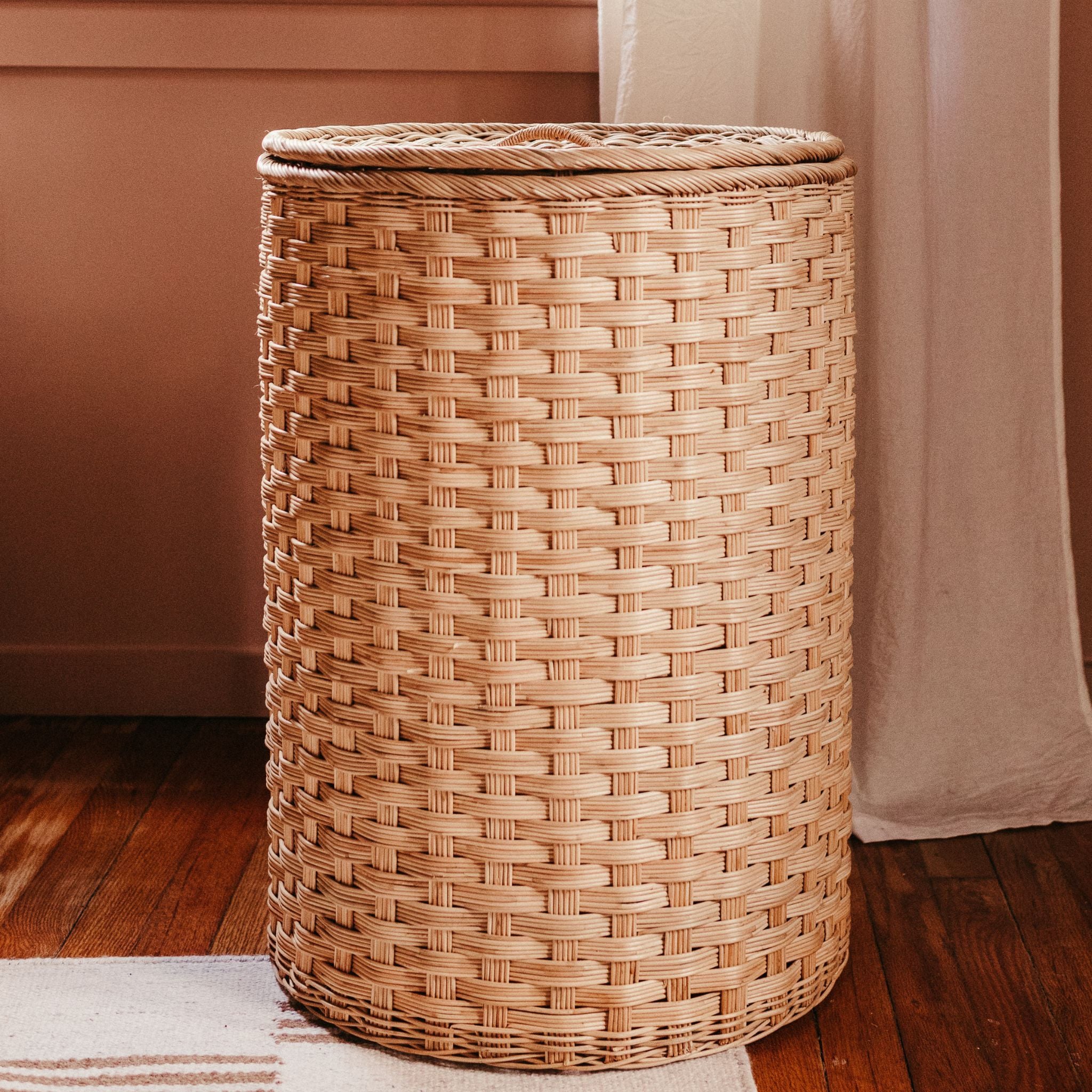 Leather-trimmed Storage Basket - Multi Sizes – Kaaterskill Market