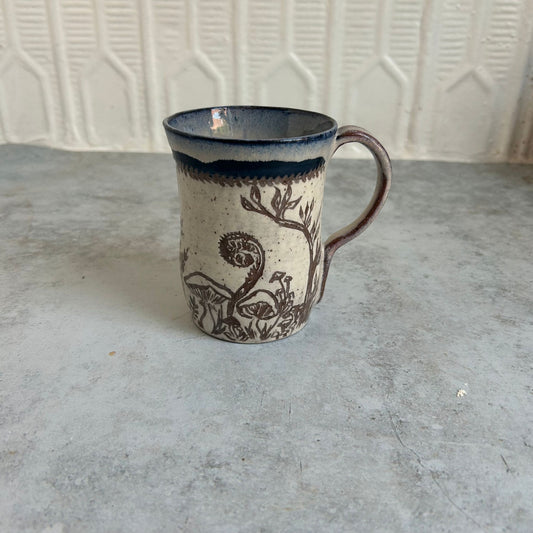 Mushroom & Snail Ceramic Mug by Danielle Payette