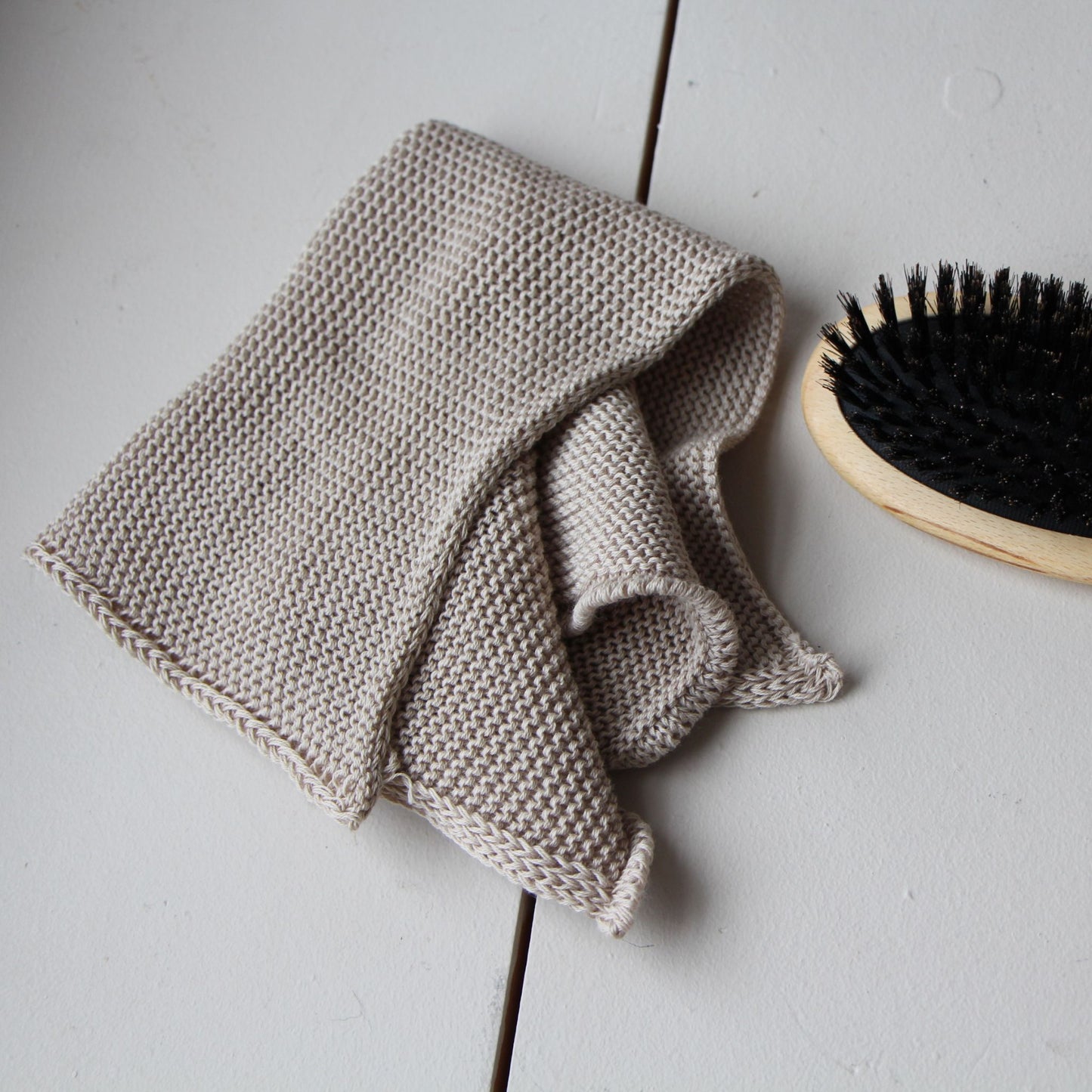 Knitted Washcloth - Organic Cotton