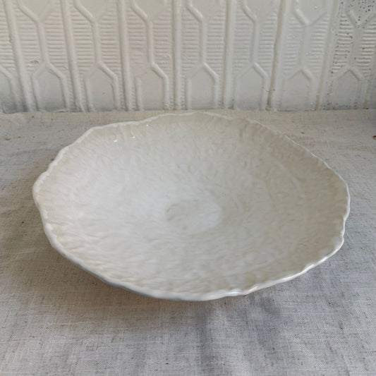 Grace Cain Ceramic 14" Pinched Platter White