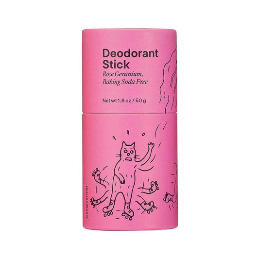 Rose Geranium Baking Soda Free Deodorant Stick