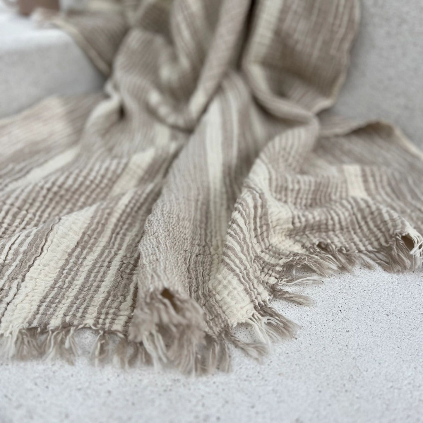 Stripe Muslin Throw