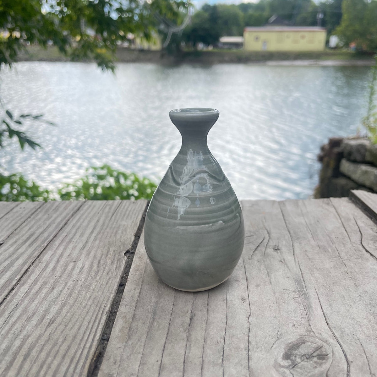 Smoke Ceramic Bud Vase by Alex Lopez