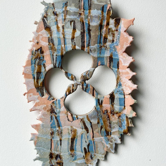 Ceramic Striped Wall Work by Jess Gaddis