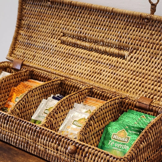 Rattan Tea Storage Box