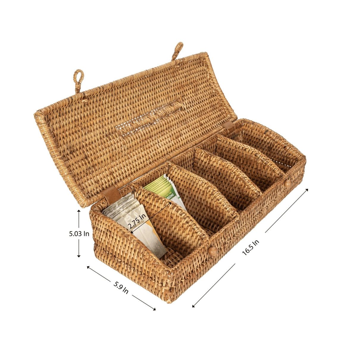 Rattan Tea Storage Box