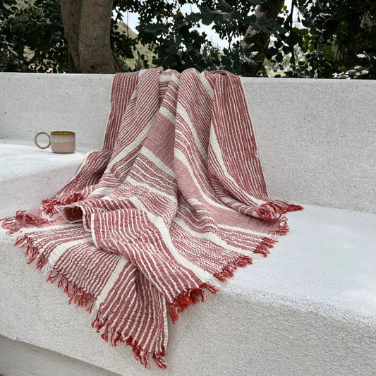 Stripe Muslin Throw