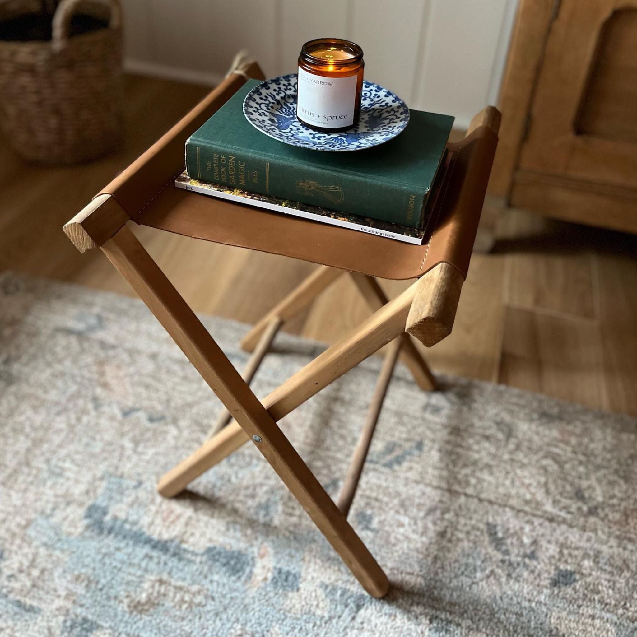 Vintage Camp Stool Side Table