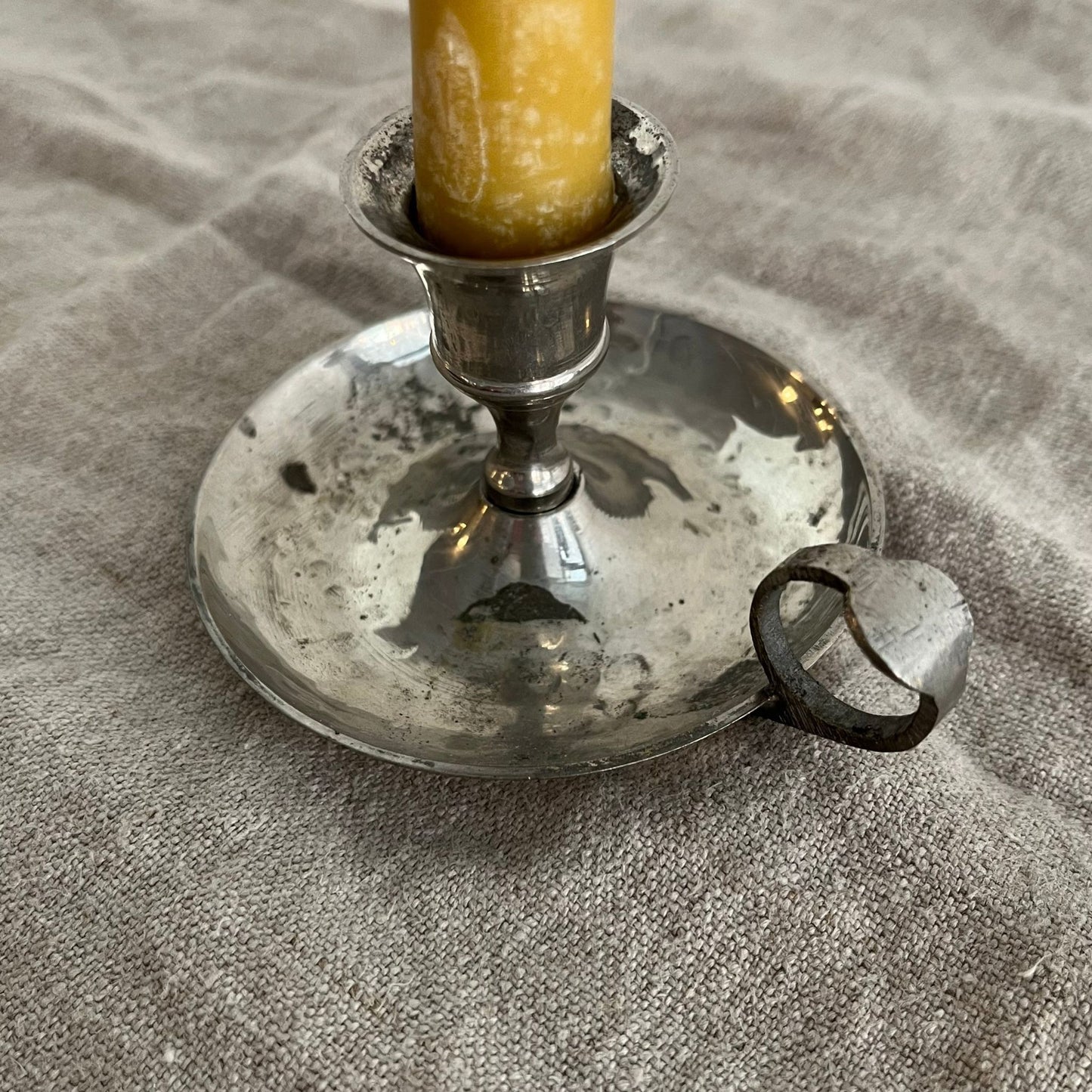 Vintage Silver Chamberstick Candle Holder