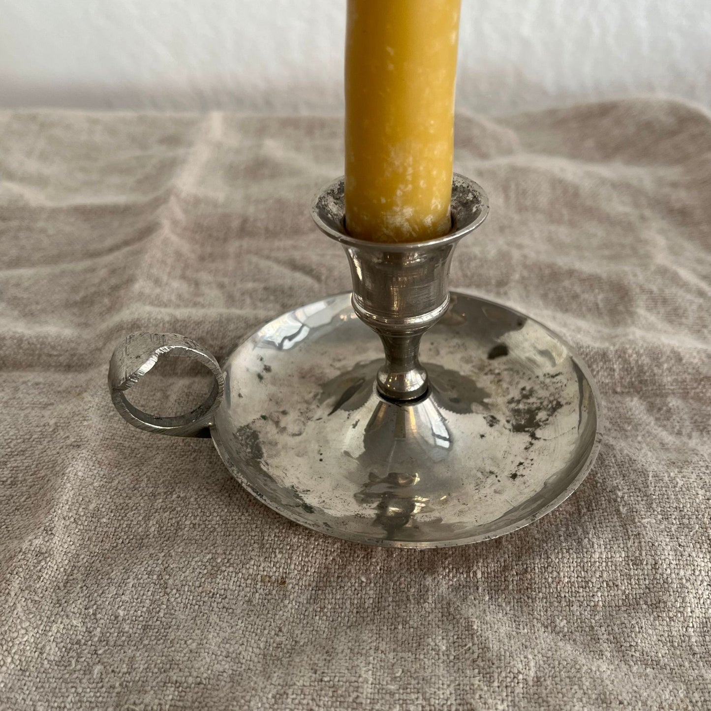 Vintage Silver Chamberstick Candle Holder