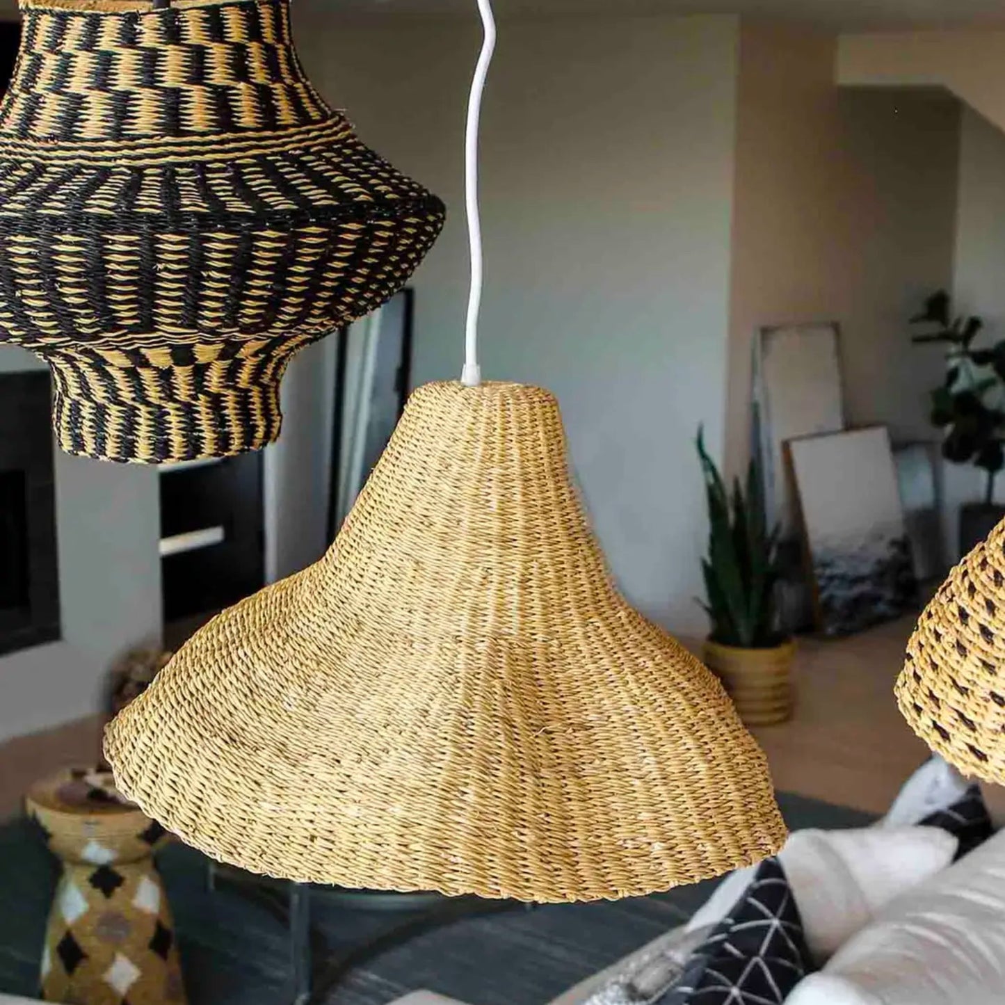 Wavy Woven Lamp Pendant