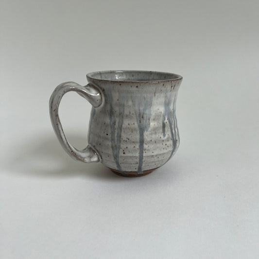 White Speckle Drip Mug by Sarah Boudinot