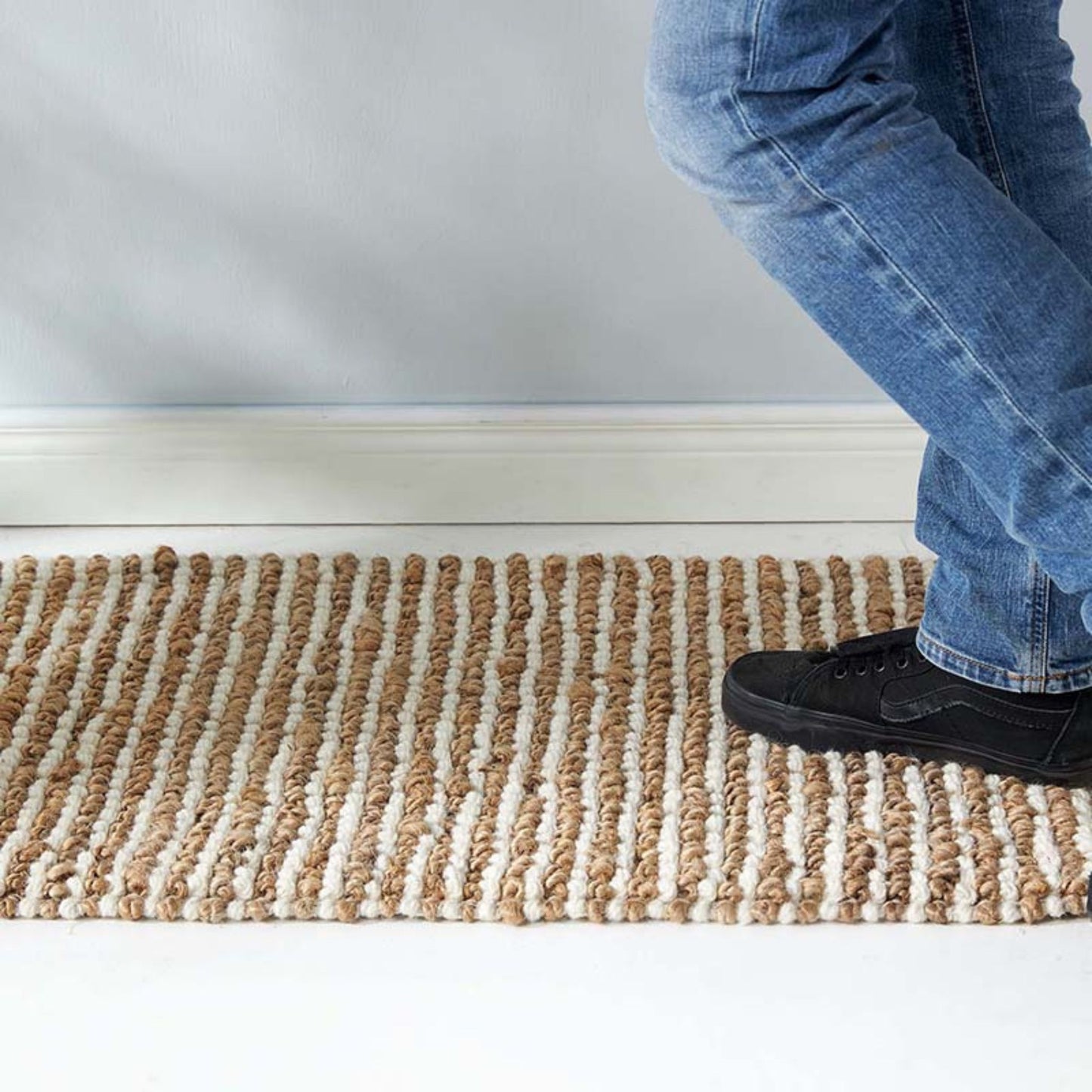 Wool & Jute Stripe Doormat