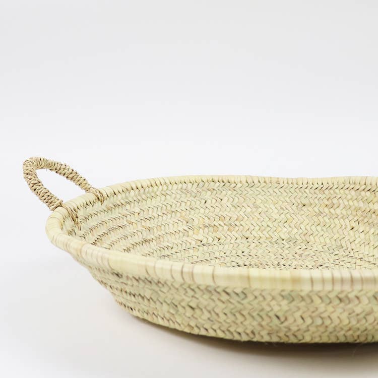 Round Moroccan Woven Tray - Small