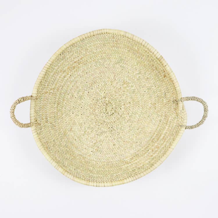 Round Moroccan Woven Tray - Medium