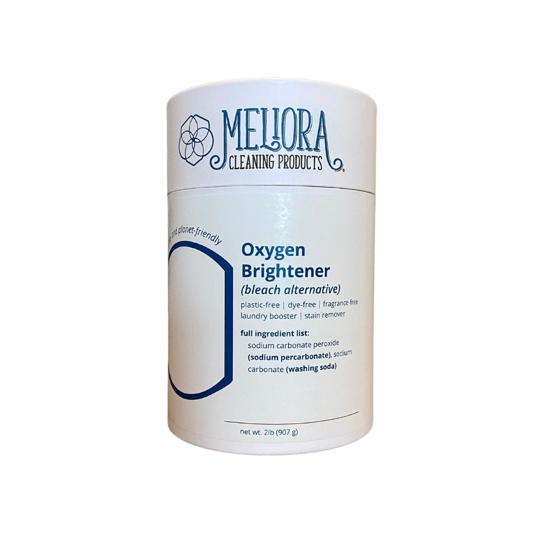 Laundry-boosting oxygen brightener and general household bleach alternative