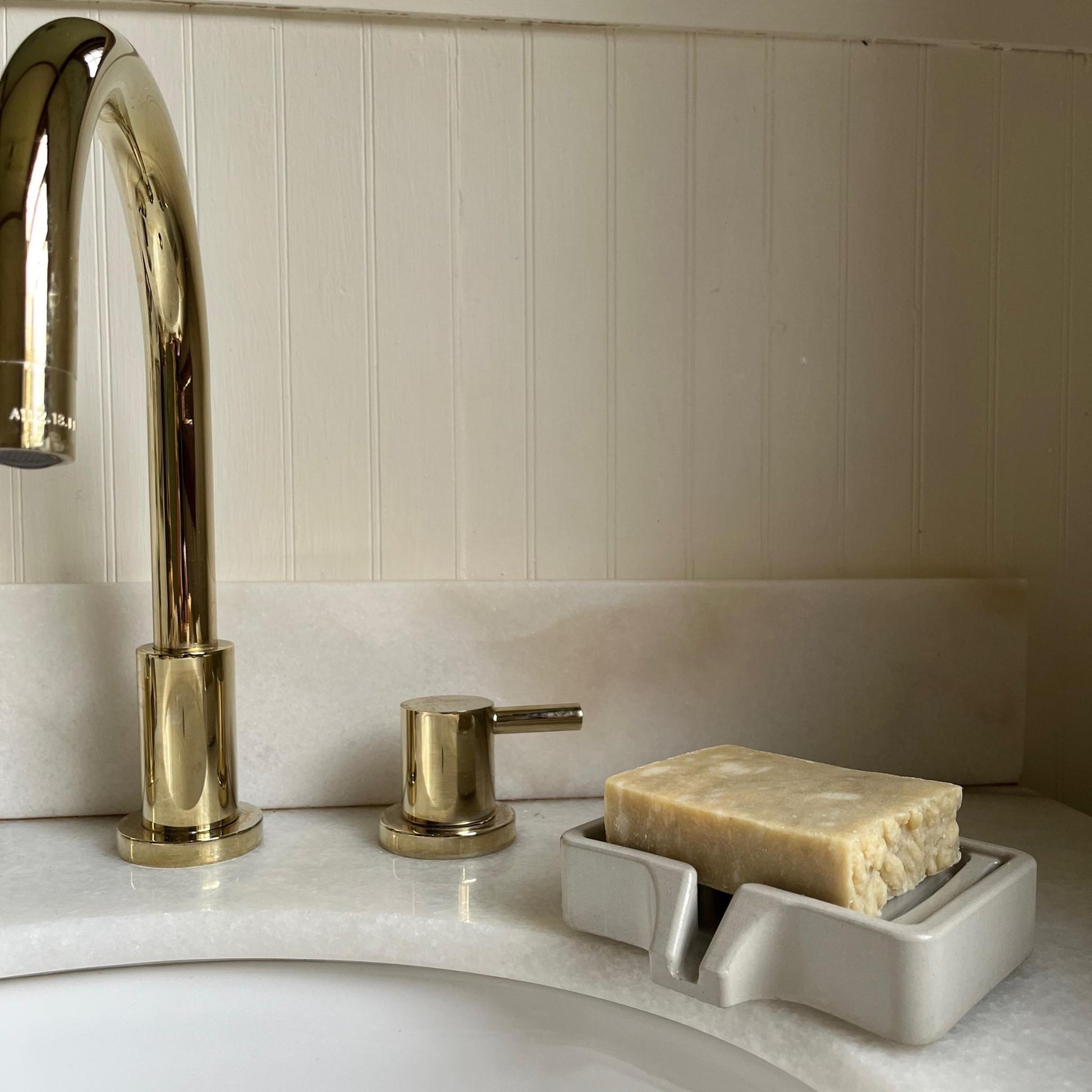 Concrete Draining Soap Dish, Sink Soap Holder, Bathroom