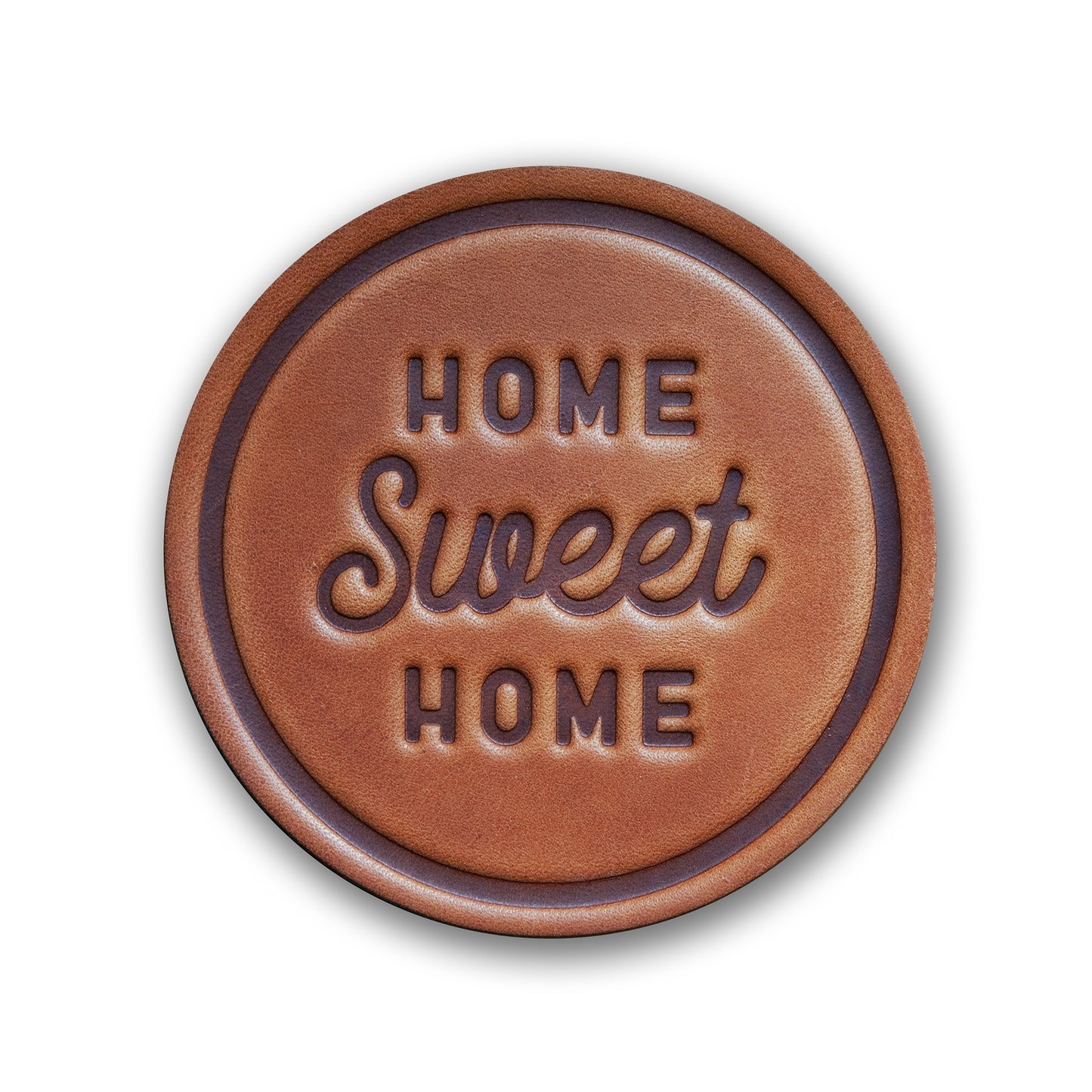 home sweet Home leather coaster