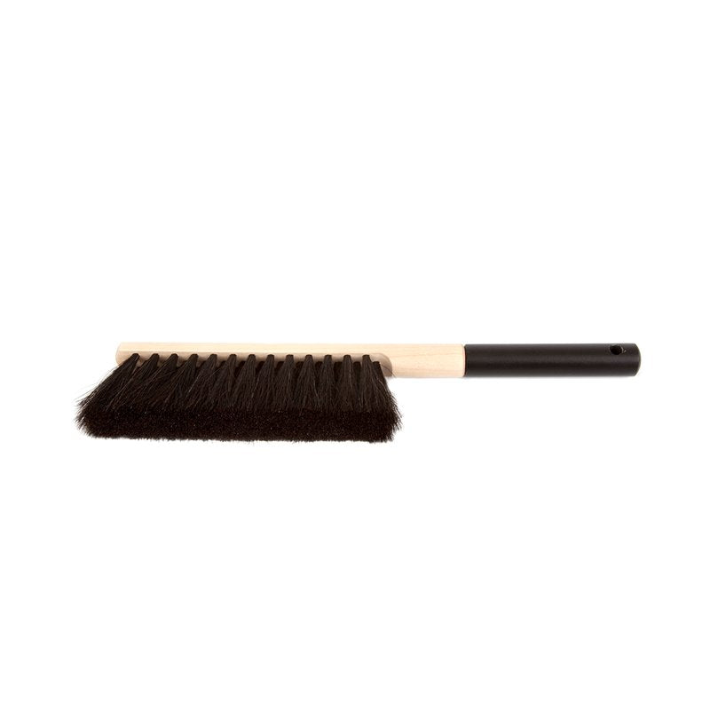 8-inch long hand broom with horsehair bristles and beechwood handle