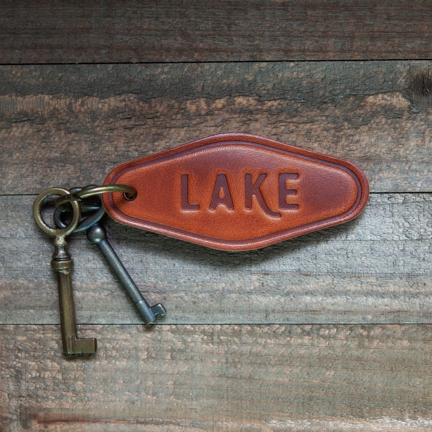 leather lake keychain
