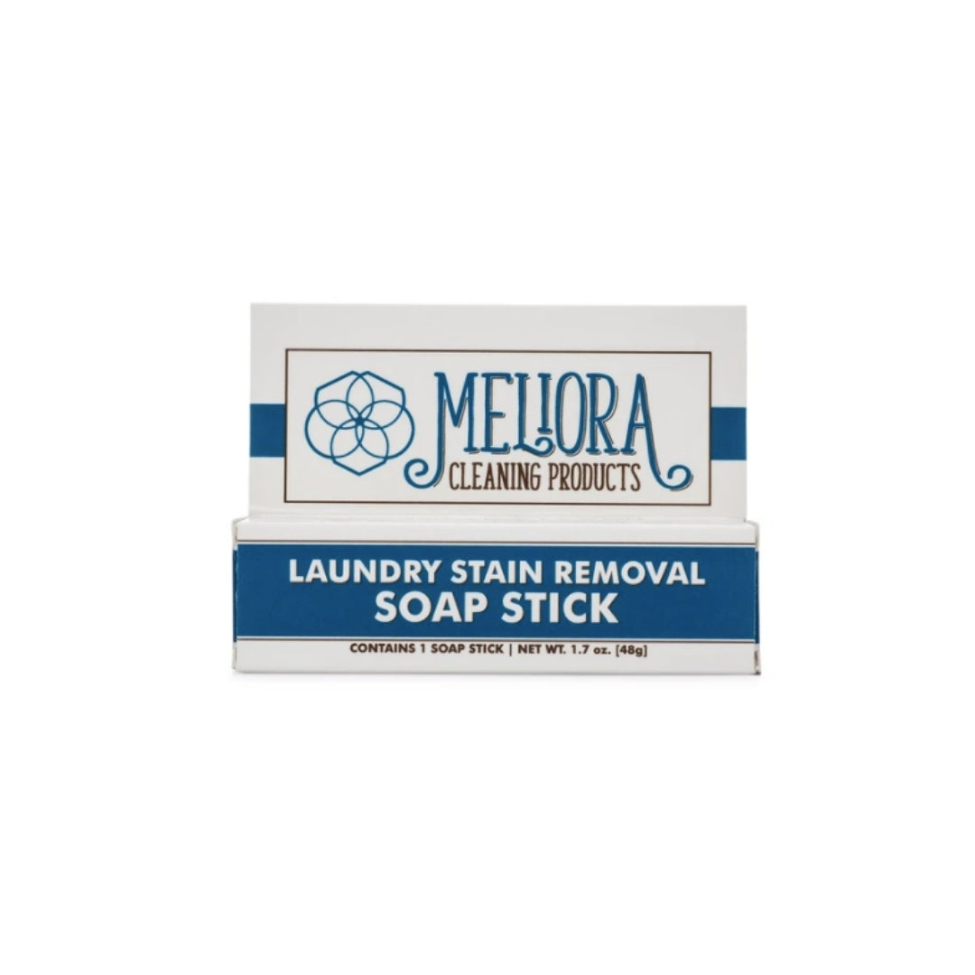 Laundry stick for stain removal that is free from plastic, dyes, fragrances, and preservatives