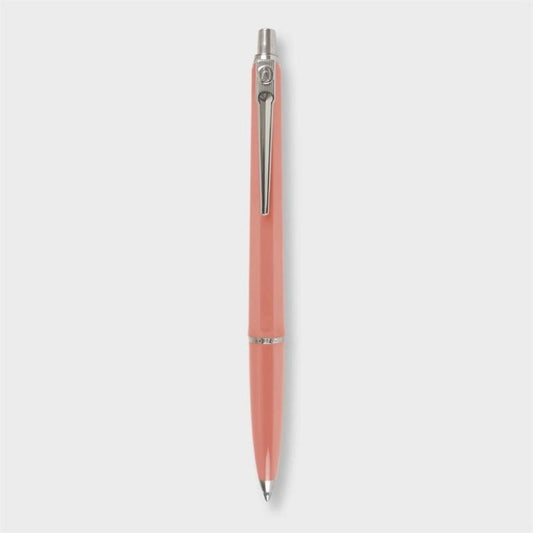 Shiny salmon pink ballpoint refillable archival pen