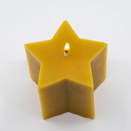 star beeswax candle