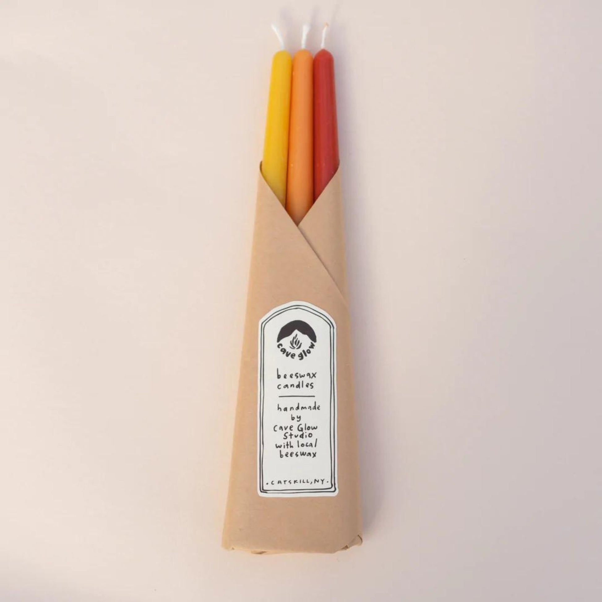 Sunrise Beeswax Spiral Taper Candles